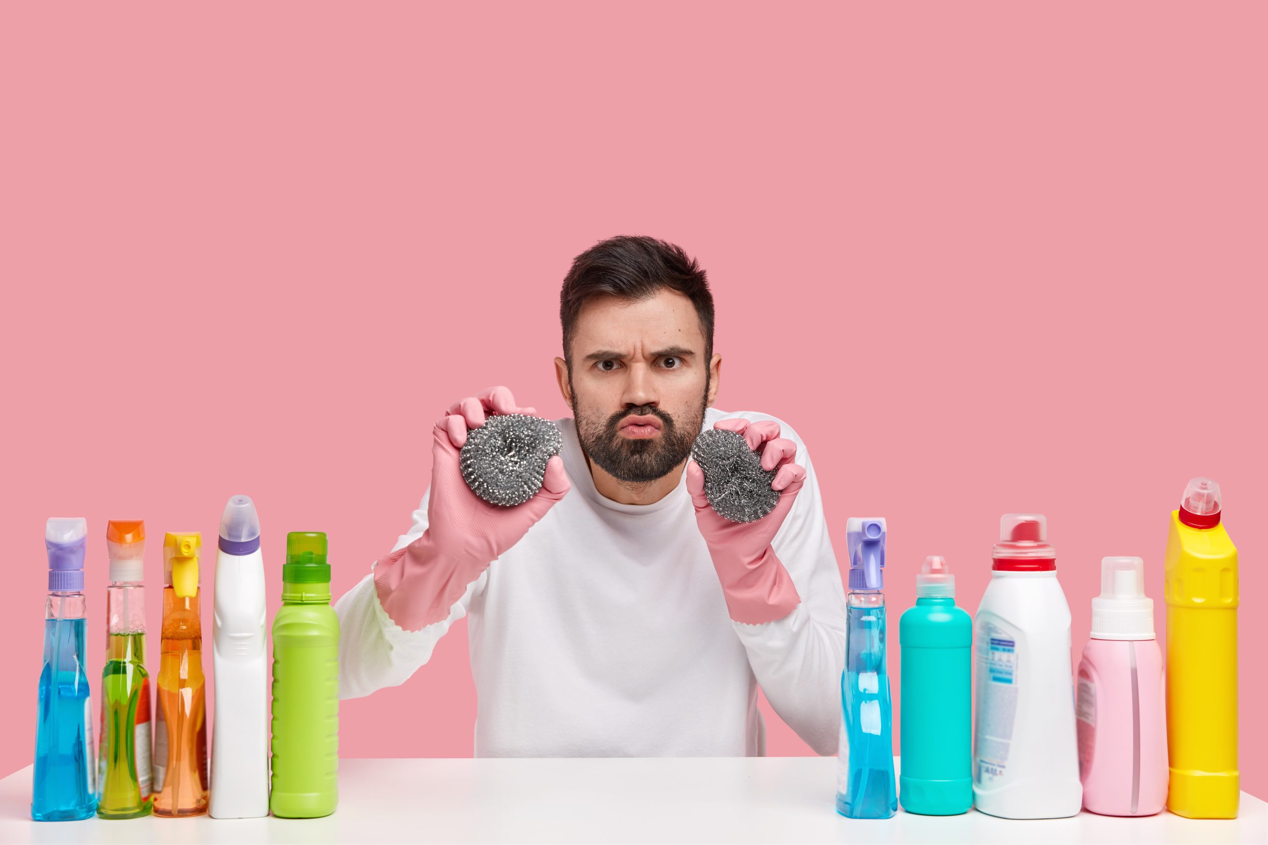 Surface damage from incorrect office cleaning products in Orange County