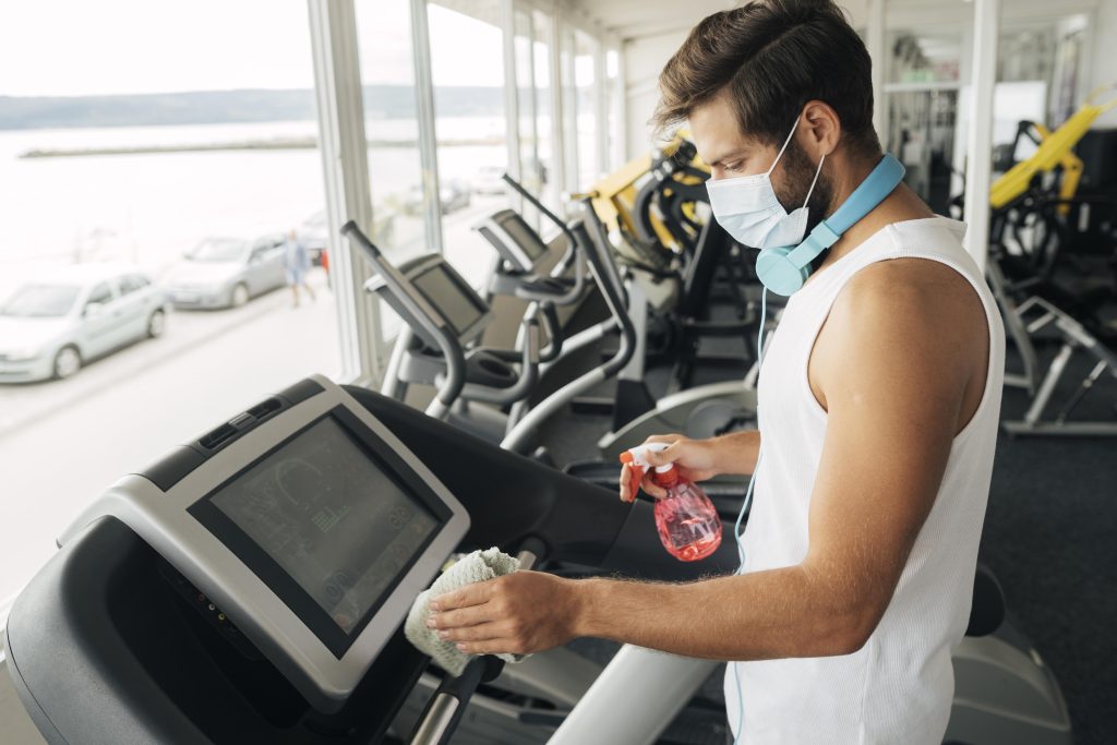 Professional gym cleaning services for Southern California fitness centers by EBS
